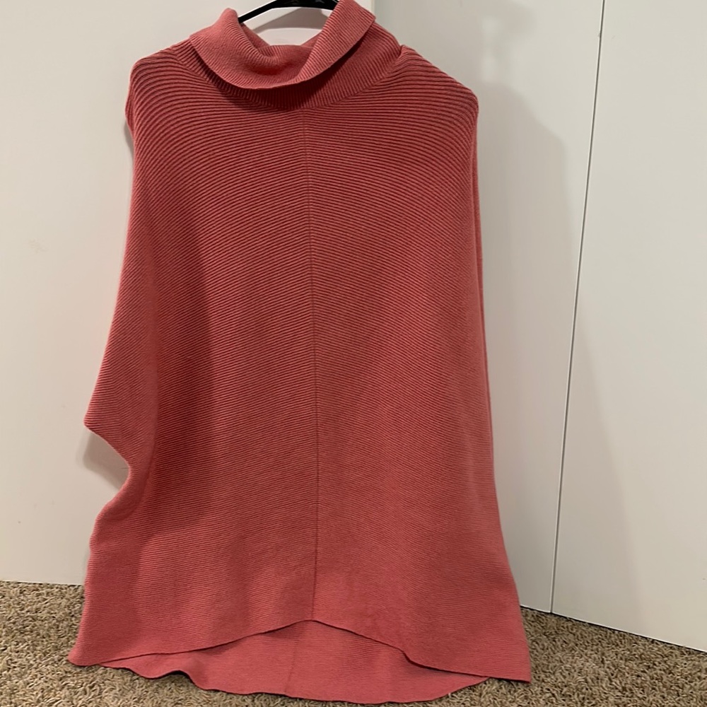 Pink Oversized Turtleneck Sweater